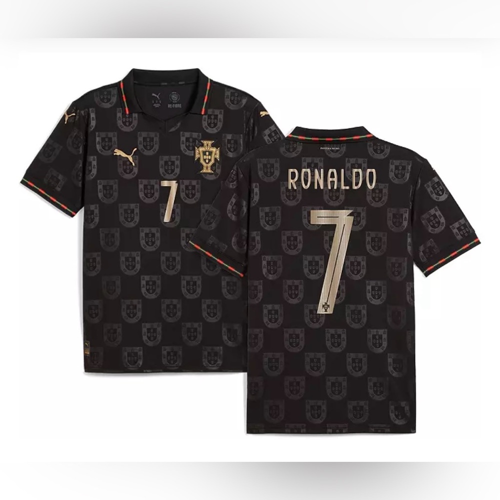 2026 Puma Special Edition Portugal Soccer Jersey RONALDO #7 BLACK 💯 FAST SHIPPIN